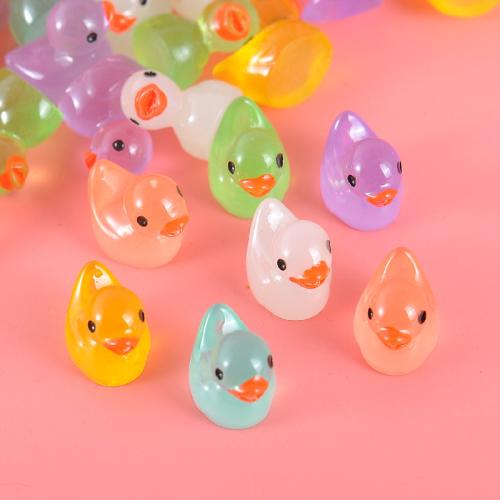 Mobile Phone DIY Decoration, Resin, Duck, enamel, Random Color 