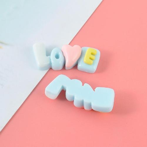 Mobile Phone DIY Decoration, Resin, Alphabet Letter, enamel 