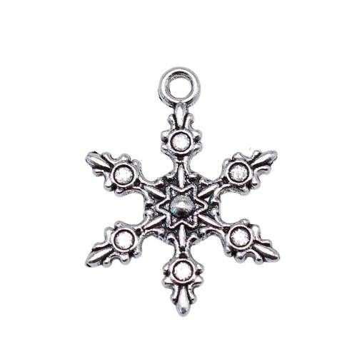 Zinc Alloy Jewelry Pendants, Snowflake, antique silver color plated, vintage & fashion jewelry & DIY 