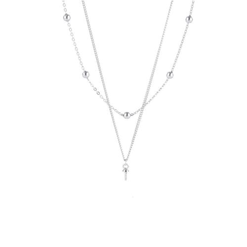 925 Sterling Silver Necklace Findings, with 5cm extender chain, DIY Approx 40 cm [