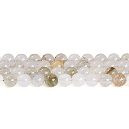 Single Gemstone Beads, Ice Jade, Round, polished, DIY [