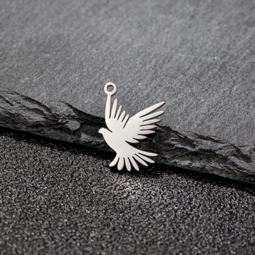 Stainless Steel Animal Pendants, 304 Stainless Steel, Bird, Vacuum Ion Plating, fashion jewelry & DIY [