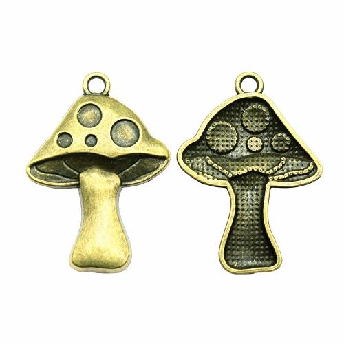 Zinc Alloy Food Pendant, mushroom, plated, vintage & fashion jewelry & DIY [