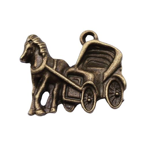 Vehicle Shaped Zinc Alloy Pendants, Carriage, antique bronze color plated, vintage & fashion jewelry & DIY [