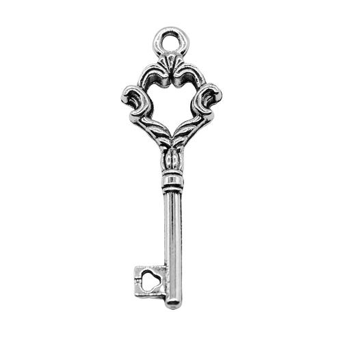 Zinc Alloy Key Pendants, plated, vintage & fashion jewelry & DIY [