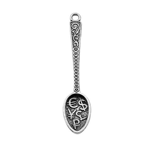 Zinc Alloy Jewelry Pendants, Spoon, plated, vintage & fashion jewelry & DIY 