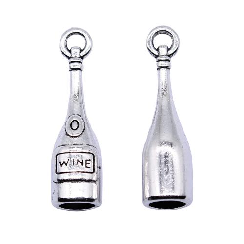 Zinc Alloy Jewelry Pendants, Winebottle, antique silver color plated, vintage & fashion jewelry & DIY [