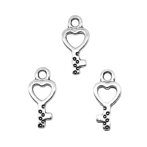 Zinc Alloy Key Pendants, antique silver color plated, vintage & fashion jewelry & DIY [