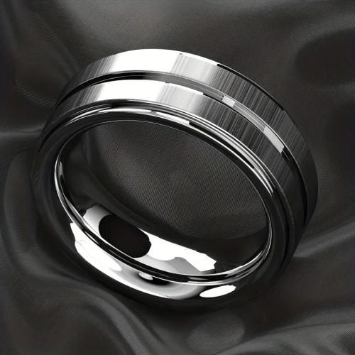 Bague en acier inoxydable, Acier inoxydable 304, bijoux de mode & unisexe & normes différentes pour le choix, argent, Vendu par PC