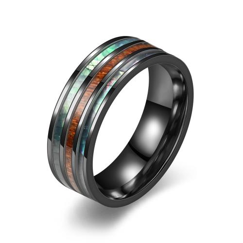 Stainless Steel Finger Ring, 304 Stainless Steel, fashion jewelry & Unisex black [