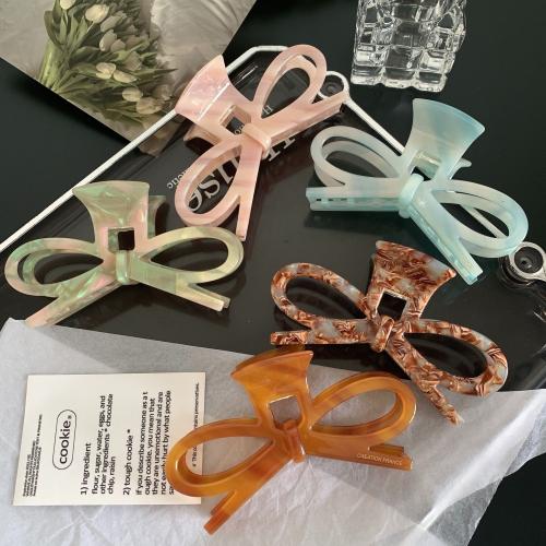 Hair Claw Clips, Acetate, Bowknot, handmade, for woman & hollow 