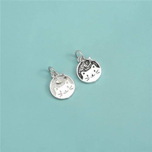 Pendentifs animaux en argent, argent sterling 925, DIY, plus de couleurs à choisir, 12.7mm, Vendu par PC