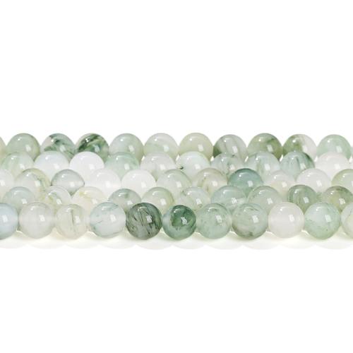 Single Gemstone Beads, Ice Jade, Round, polished, DIY Grade AAAAA [