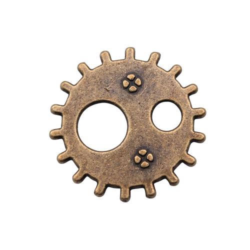 Zinc Alloy Hollow Pendants, Gear Wheel, antique bronze color plated, vintage & fashion jewelry & DIY [