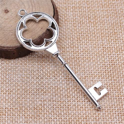 Zinc Alloy Key Pendants, antique silver color plated, vintage & fashion jewelry & DIY [