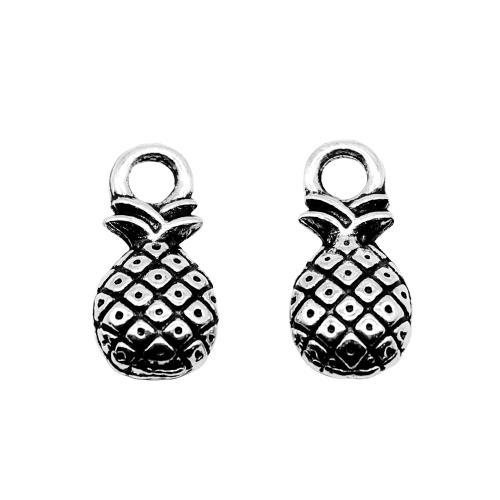 Zinc Alloy Fruit Shape Pendants, Pineapple, antique silver color plated, vintage & fashion jewelry & DIY [