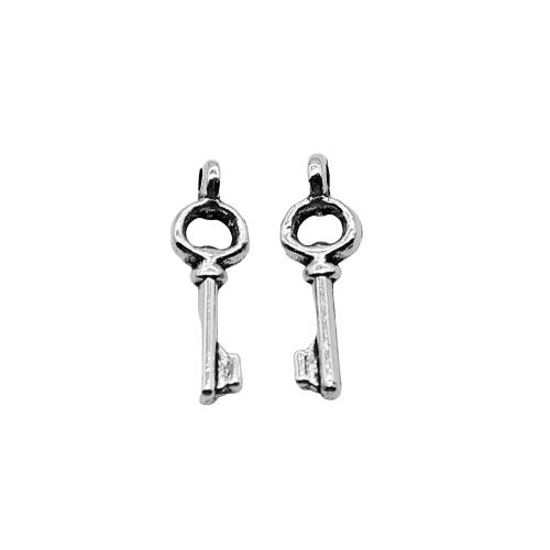 Zinc Alloy Key Pendants, antique silver color plated, vintage & fashion jewelry & DIY [