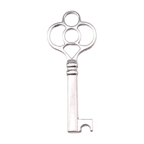 Zinc Alloy Key Pendants, antique silver color plated, vintage & fashion jewelry & DIY [