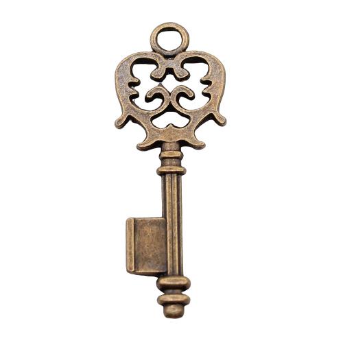 Zinc Alloy Key Pendants, plated, vintage & fashion jewelry & DIY [