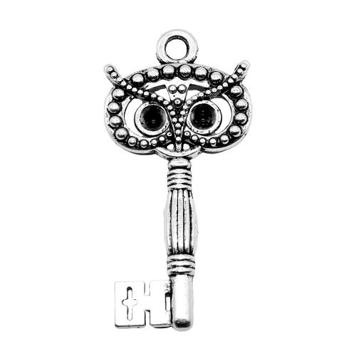 Zinc Alloy Key Pendants, antique silver color plated, vintage & fashion jewelry & DIY [