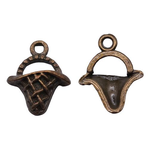 Zinc Alloy Jewelry Pendants, Flower Basket, antique bronze color plated, vintage & fashion jewelry & DIY 