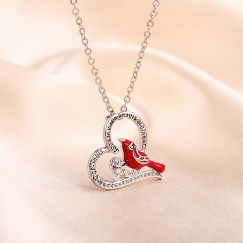 Collier en laiton cubique Zircon Micro Pave, avec 5cm chaînes de rallonge, coeur, bijoux de mode & pavé de micro zircon & pour femme Environ 42 cm, Vendu par PC