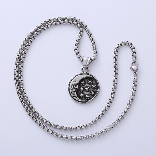 Stainless Steel Jewelry Necklace, 316 Stainless Steel, polished, fashion jewelry & Unisex original color Approx 60 cm [