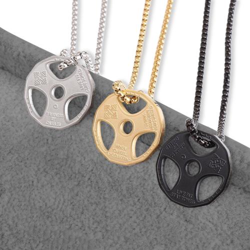 Stainless Steel Jewelry Necklace, 304 Stainless Steel, polished, fashion jewelry & Unisex 26mm Approx 60 cm [