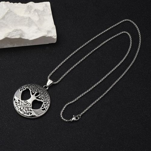 Collier de bijoux en acier inoxydable, Acier inoxydable 304, bijoux de mode & pour homme Environ 60 cm, Vendu par PC[