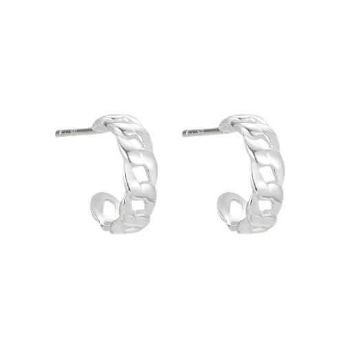 Sterling Silver Stud Earring, argent sterling 925, pour femme, argent, Vendu par paire