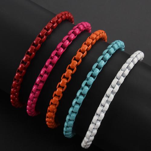 Stainless Steel Chain Bracelets, 304 Stainless Steel, with 5cm extender chain, stoving varnish, Unisex cm [