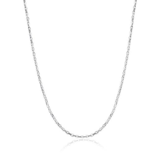 Collier de bijoux en argent , Argent sterling 925, Plaqué de platine, unisexe & normes différentes pour le choix & chaîne ovale, 1.3mm, Vendu par PC