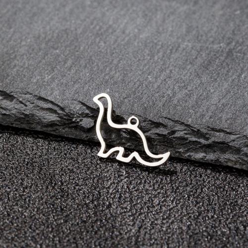 Stainless Steel Animal Pendants, 304 Stainless Steel, Dinosaur, Vacuum Ion Plating, fashion jewelry & DIY & hollow [