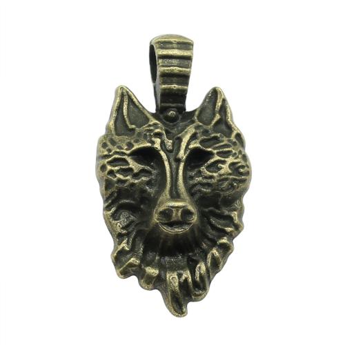 Zinc Alloy Animal Pendants, Wolf, plated, vintage & fashion jewelry & DIY 