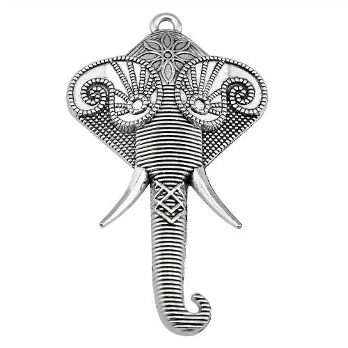 Zinklegierung Tier Anhänger, Elephant, plattiert, Vintage & Modeschmuck & DIY, keine, 84x51mm, verkauft von PC[