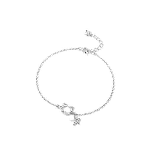 Sterling Silver Bracelets, 925 Sterling Silver, with 4cm extender chain, fashion jewelry & for woman Approx 16 cm [