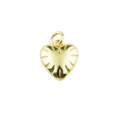 Brass Heart Pendants, high quality plated, DIY Approx 3mm [