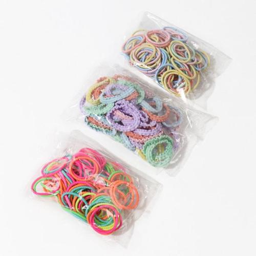 Elastic Hair Band, Rubber & for woman, mixed colors 