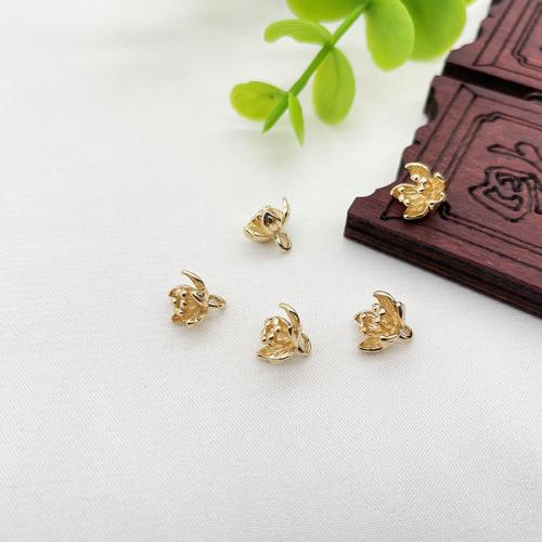 Brass Flower Pendants, petals, plated, DIY, golden, 8mm 