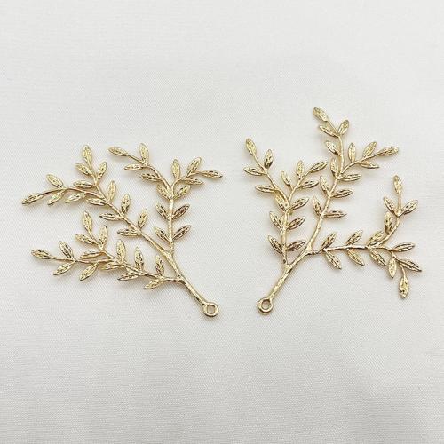 Brass Jewelry Pendants, Branch, plated, DIY, golden [