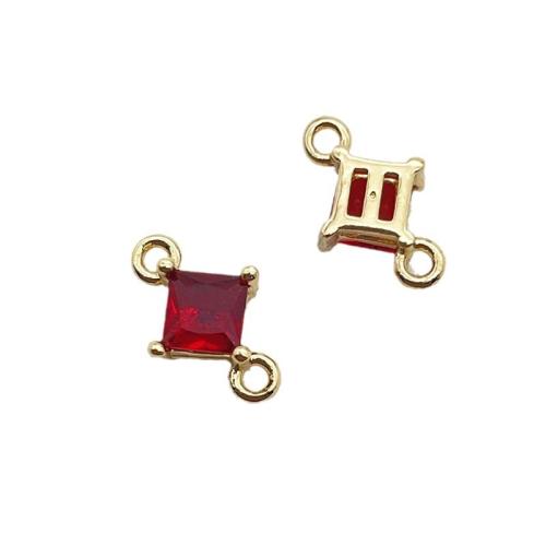 Conector de latón de cúbicos Circonia, metal, chapado, Bricolaje & micro arcilla de zirconia cúbica, más colores para la opción, 6.5x10.5mm, Vendido por UD[