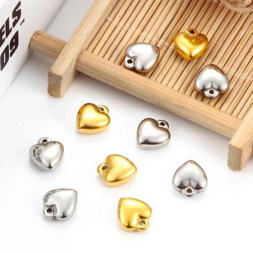 Stainless Steel Heart Pendants, 304 Stainless Steel, machine polishing original color 