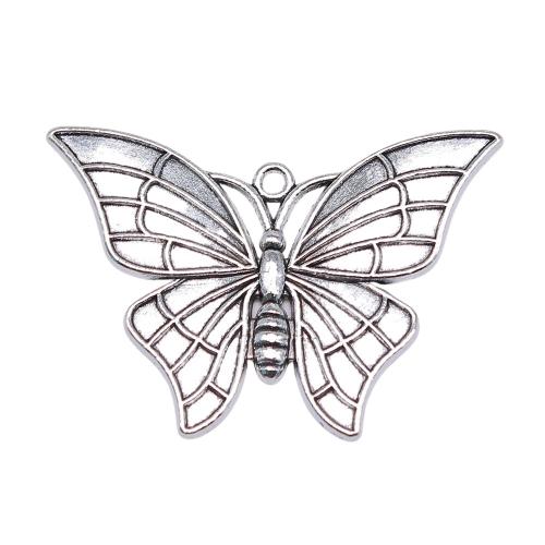 Zinc Alloy Animal Pendants, Butterfly, antique silver color plated, vintage & fashion jewelry & DIY 