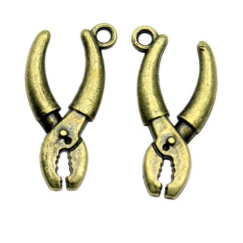 Zinc Alloy Tool Pendants, Plier, plated, vintage & fashion jewelry & DIY 