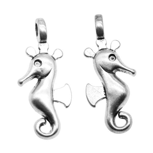 Zinc Alloy Animal Pendants, Seahorse, antique silver color plated, vintage & fashion jewelry & DIY 