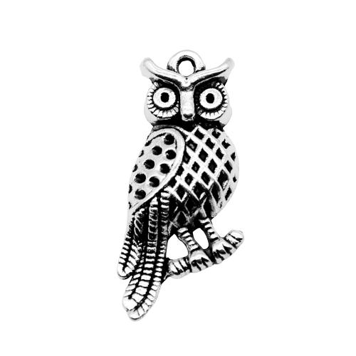 Zinc Alloy Animal Pendants, Owl, plated, vintage & fashion jewelry & DIY 