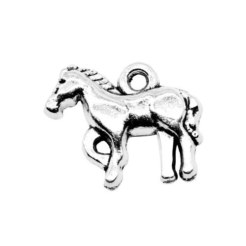 Zinc Alloy Animal Pendants, Horse, plated, vintage & fashion jewelry & DIY 