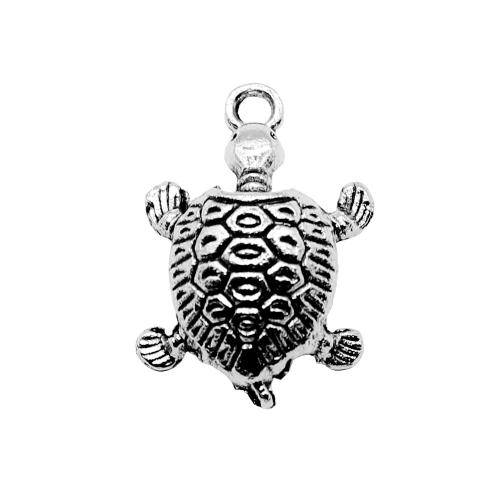 Pendentifs animaux en alliage de zinc, tortue, Plaqué de couleur d'argent, Vintage & bijoux de mode & DIY Vendu par PC[