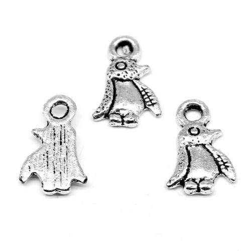 Zinc Alloy Animal Pendants, Penguin, antique silver color plated, vintage & fashion jewelry & DIY 