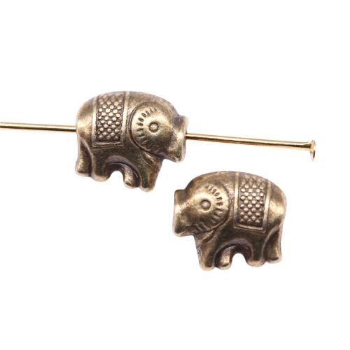 Zinc Alloy Animal Beads, Elephant, plated, vintage & fashion jewelry & DIY [